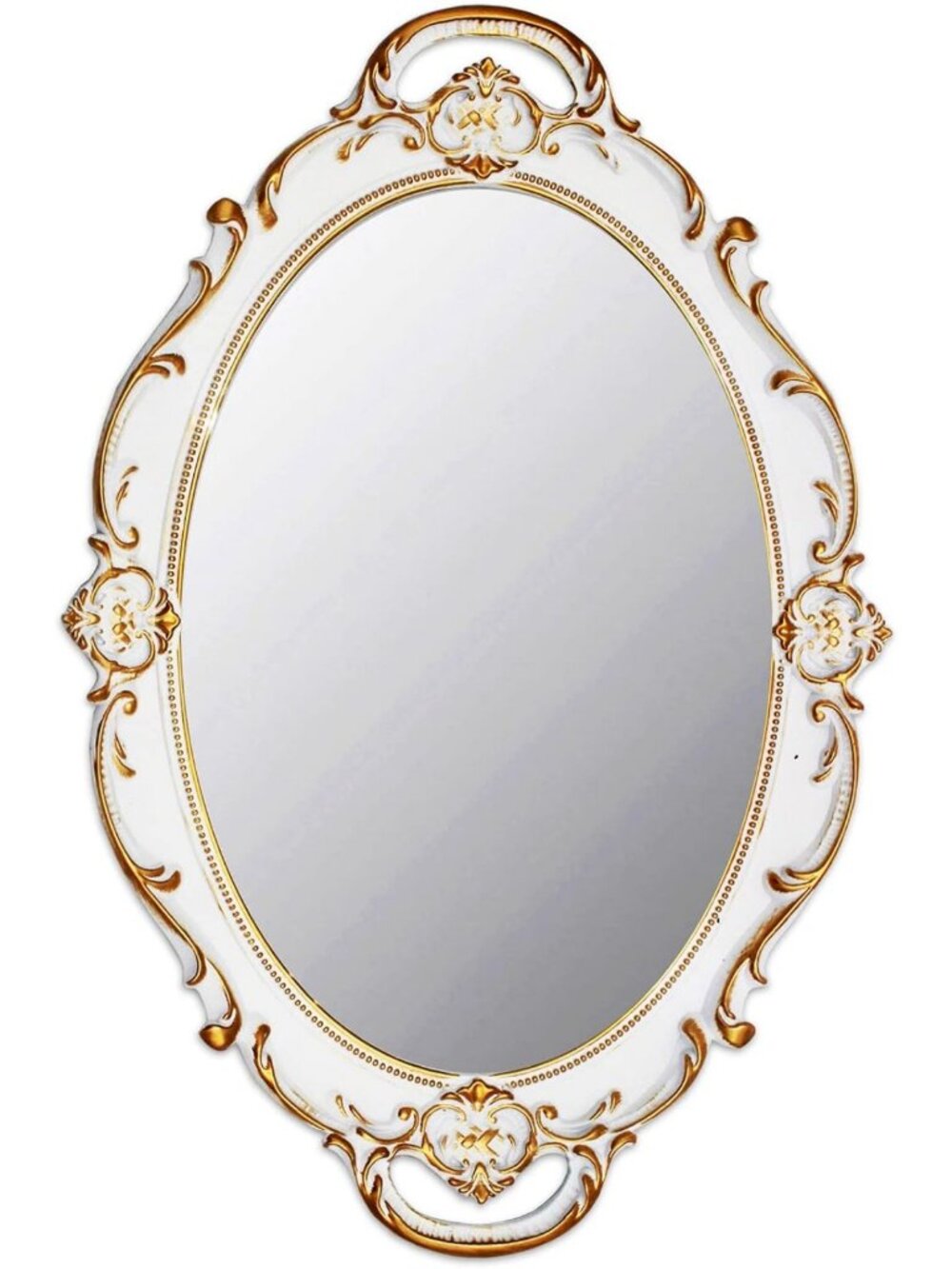 Vintage Oval Wall Mirror - Small 14.5x10 Inch Decorative Accent for Home Decor